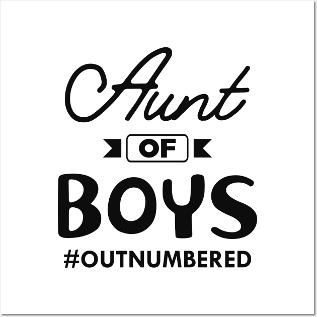 Aunt of boys #numbers Wall Art by KC Happy Shop